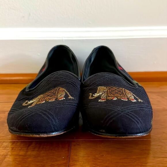 Zalo Elephant Needlepoint Loafers Sz 8 - Picture 4 of 8